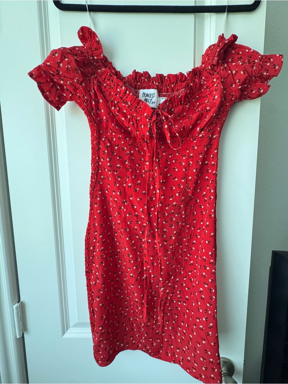 Princess Polly Red Floral Smocked Dress